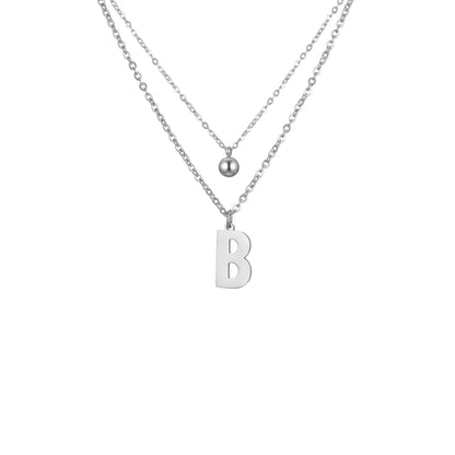 Letter Necklace with Charm