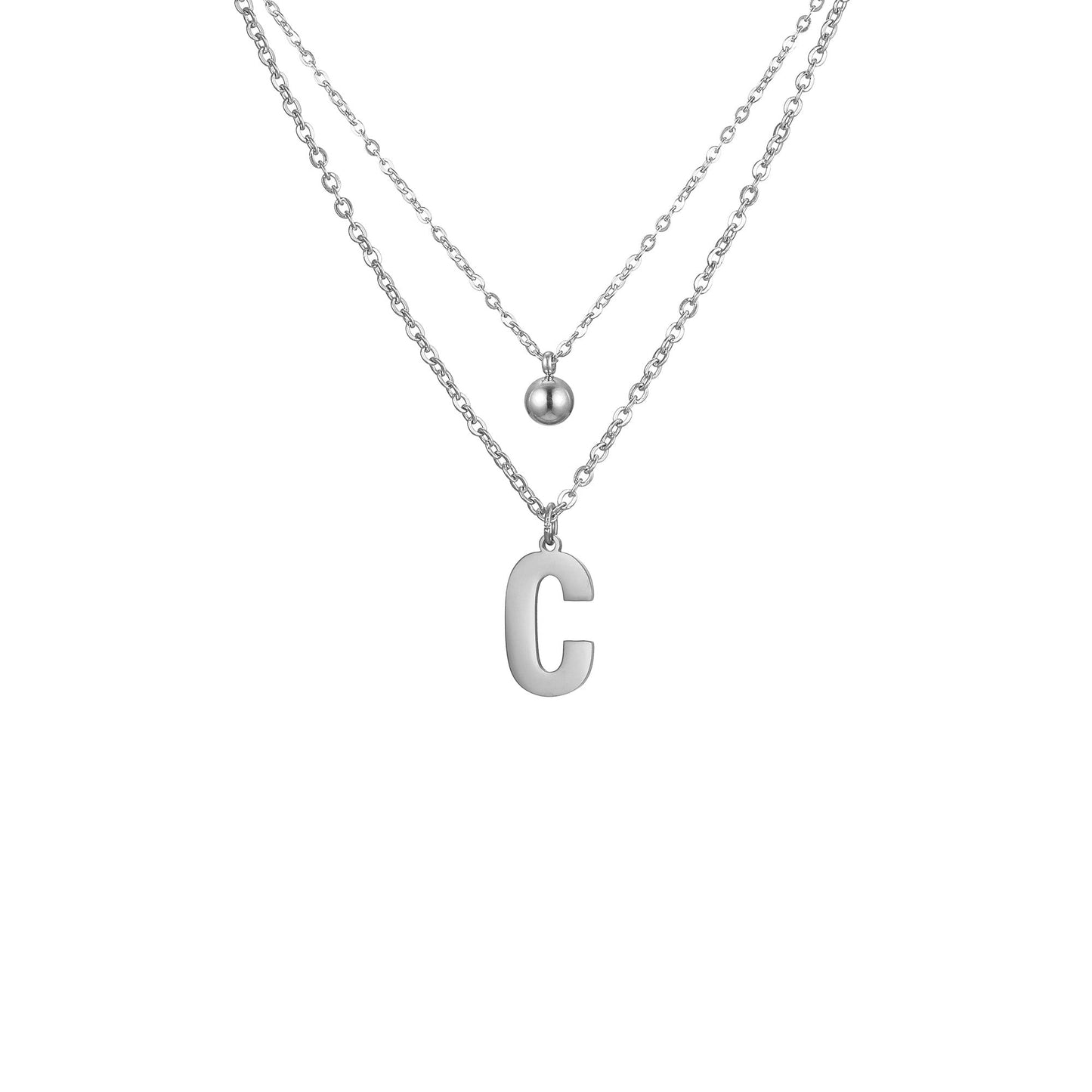 Letter Necklace with Charm