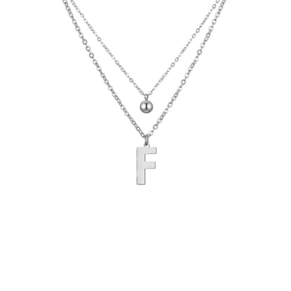Letter Necklace with Charm