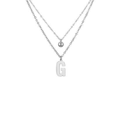 Letter Necklace with Charm