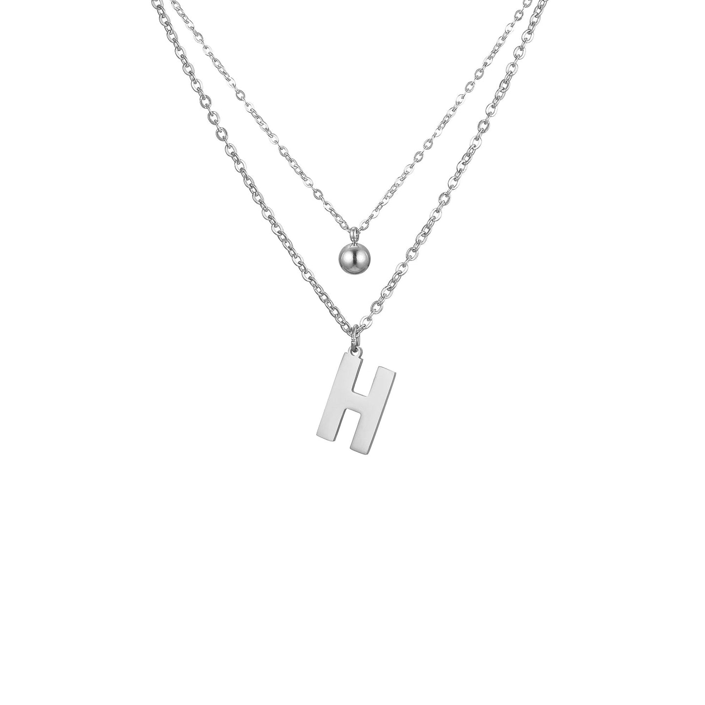 Letter Necklace with Charm
