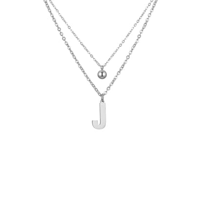 Letter Necklace with Charm