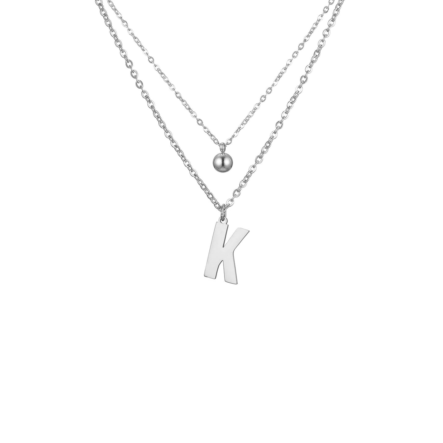 Letter Necklace with Charm