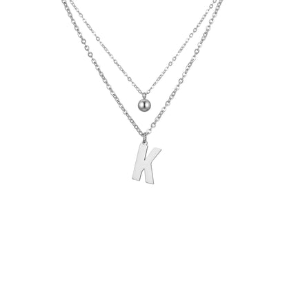 Letter Necklace with Charm