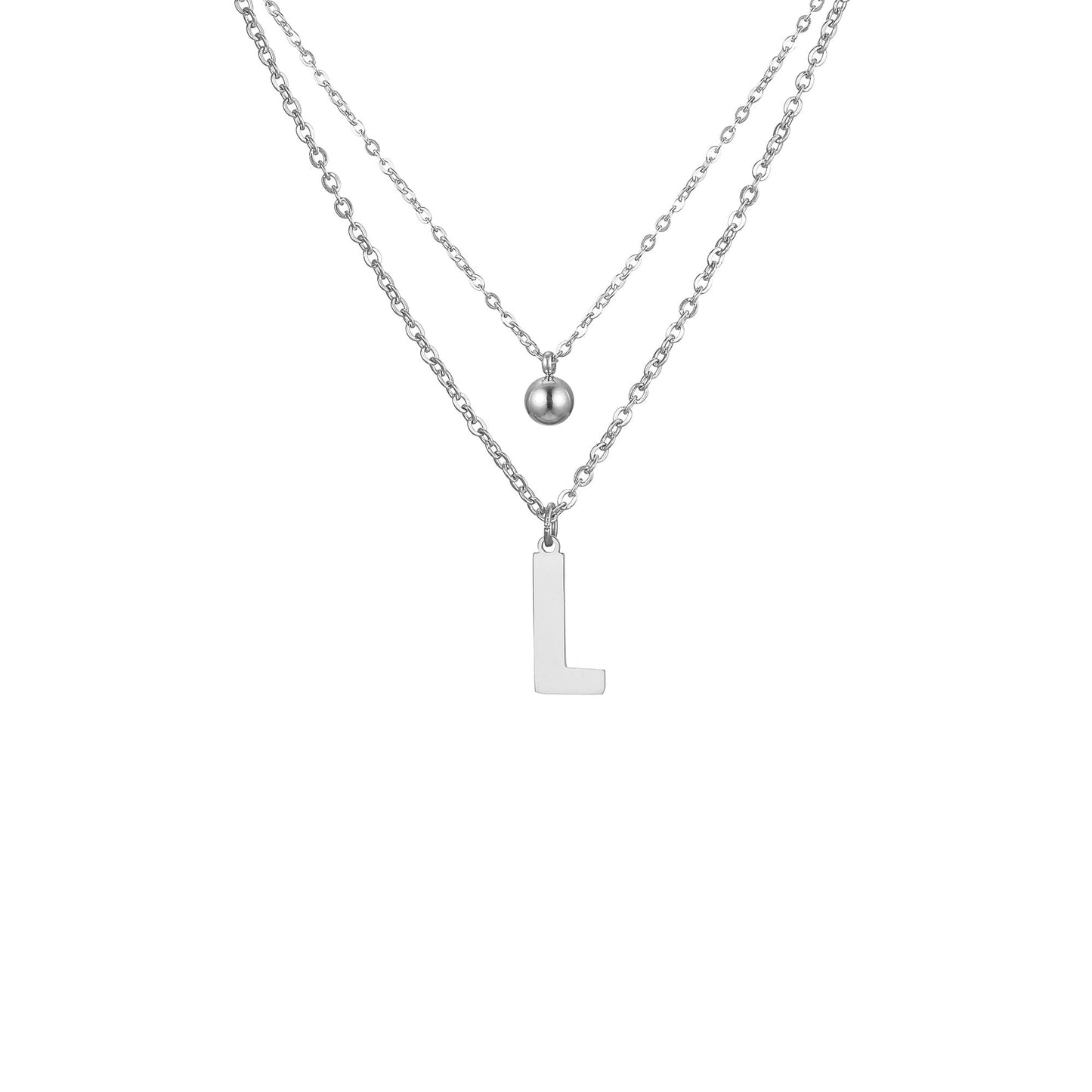 Letter Necklace with Charm