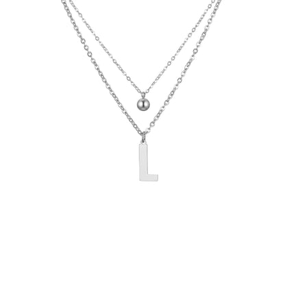 Letter Necklace with Charm