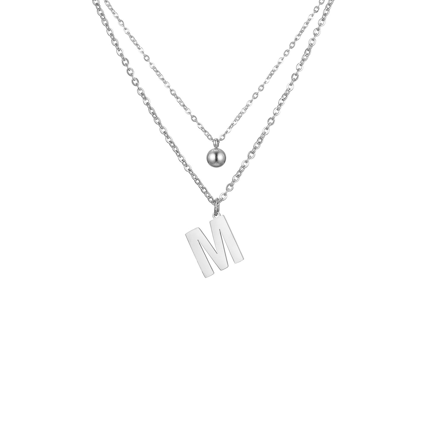 Letter Necklace with Charm