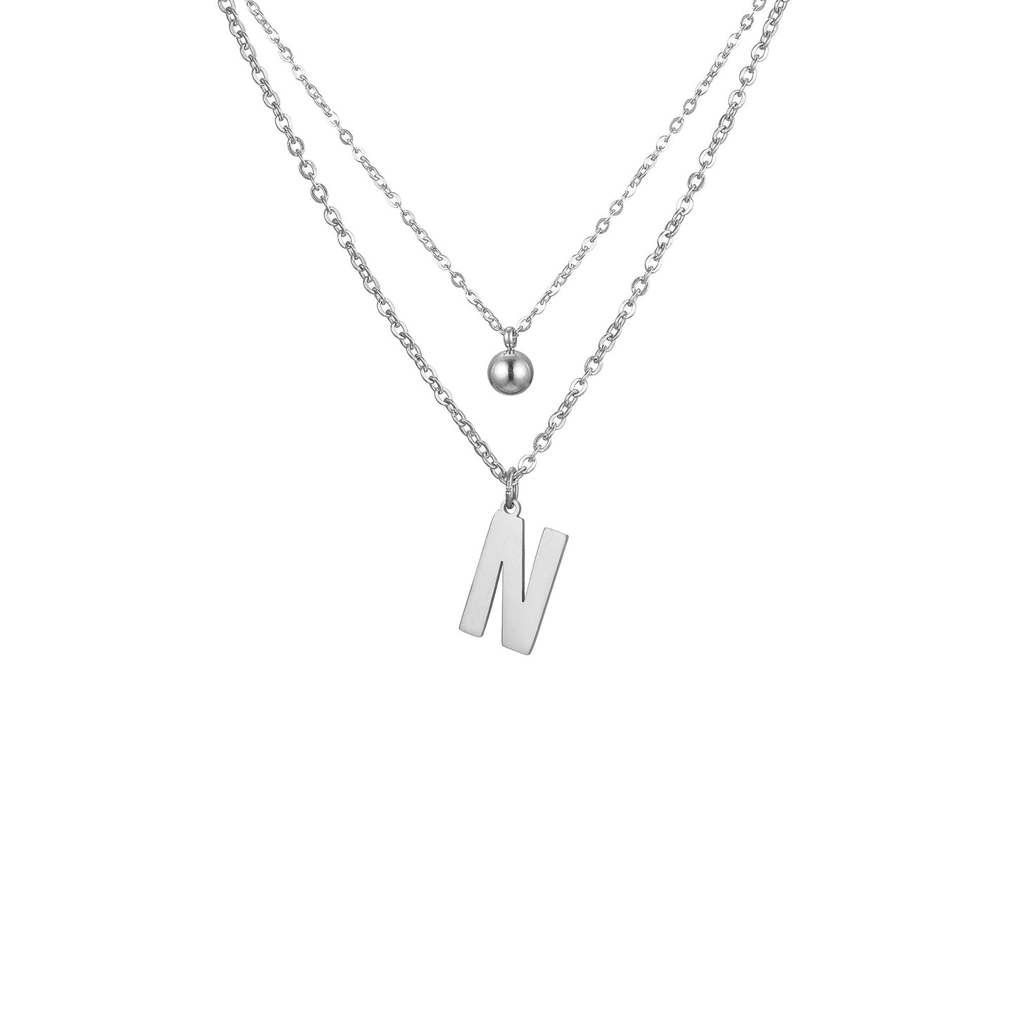Letter Necklace with Charm