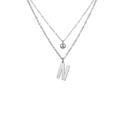 Letter Necklace with Charm