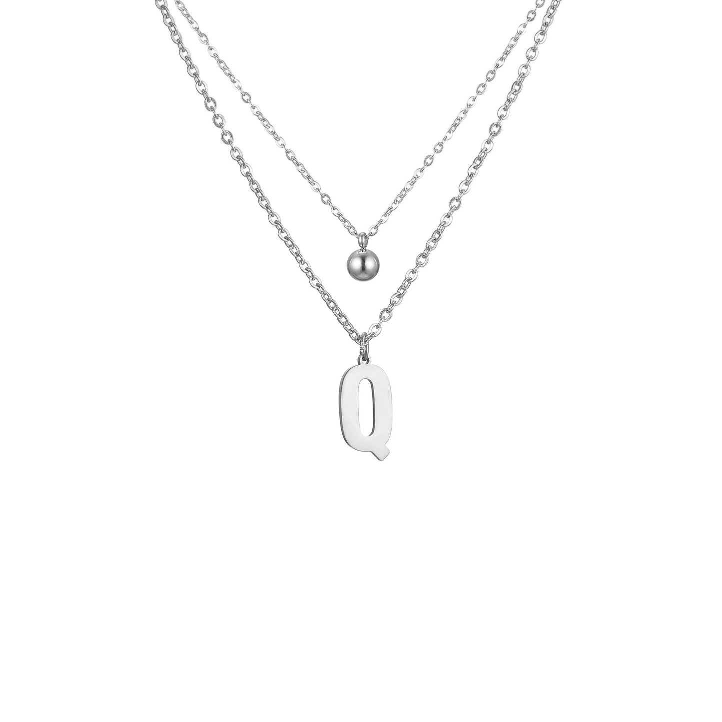 Letter Necklace with Charm