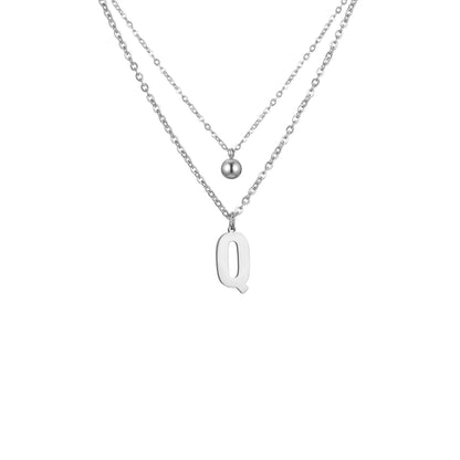 Letter Necklace with Charm
