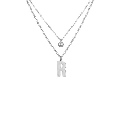 Letter Necklace with Charm