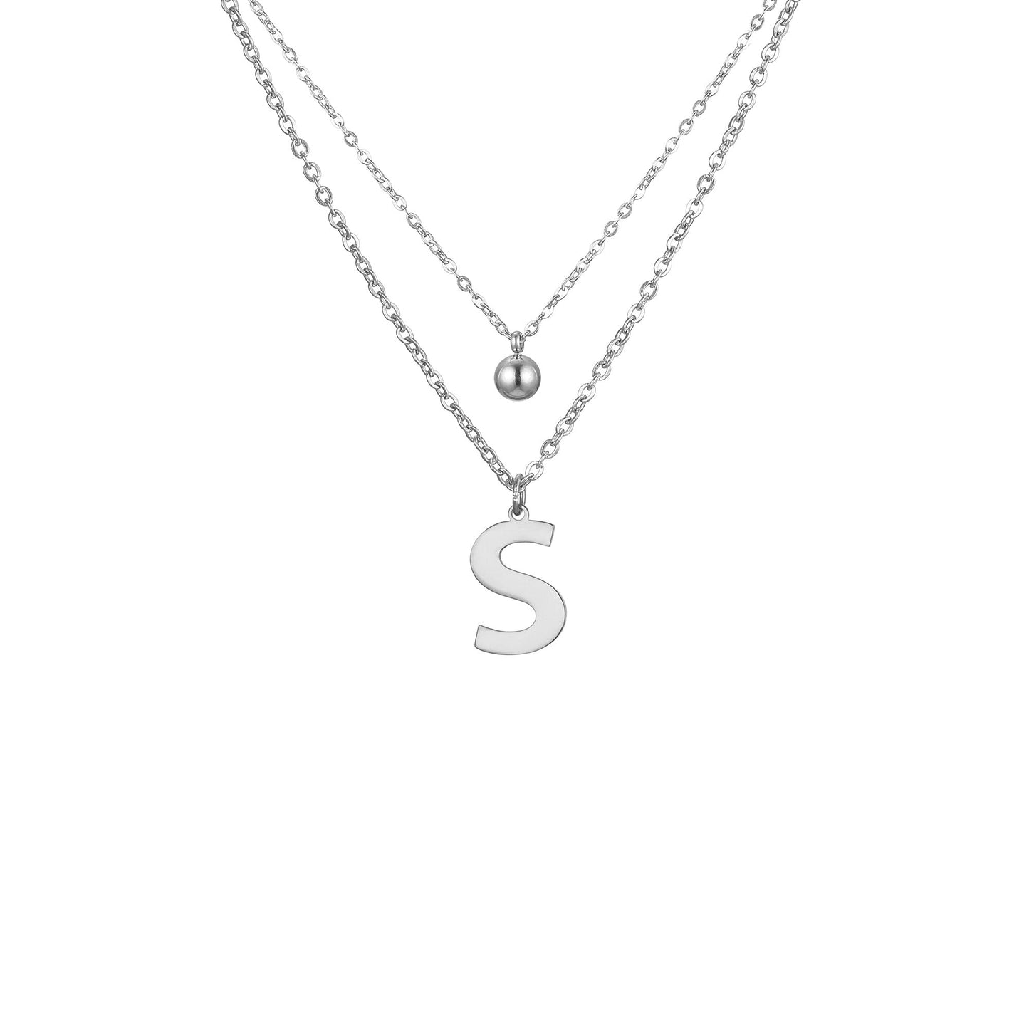 Letter Necklace with Charm