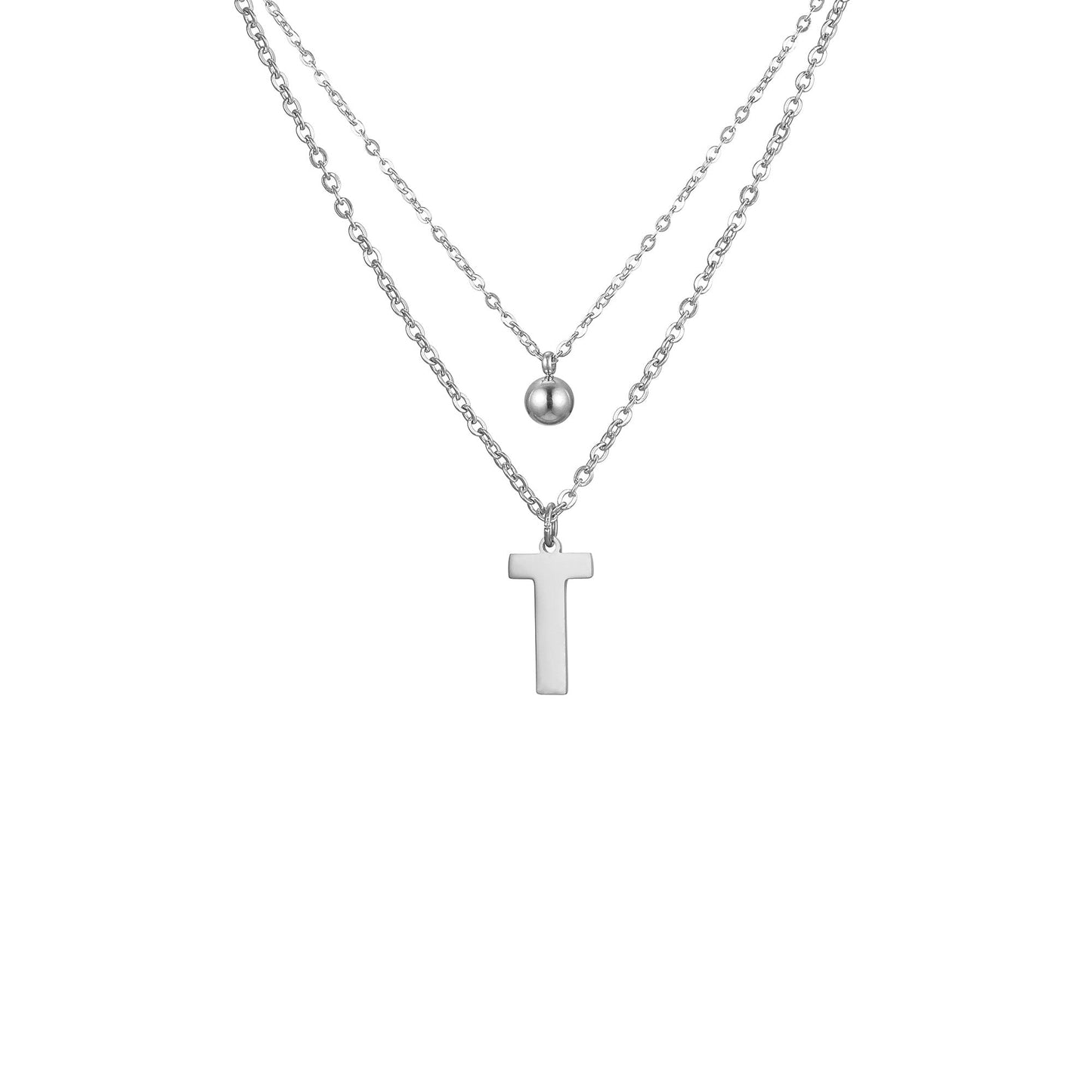 Letter Necklace with Charm