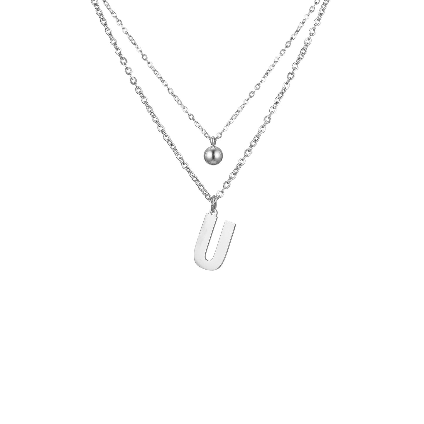 Letter Necklace with Charm