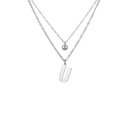 Letter Necklace with Charm