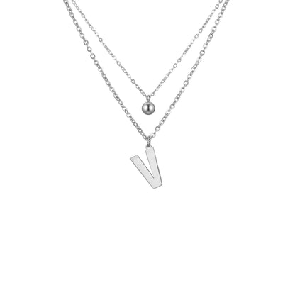 Letter Necklace with Charm