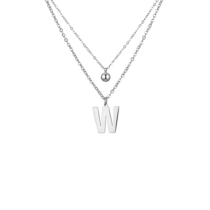 Letter Necklace with Charm