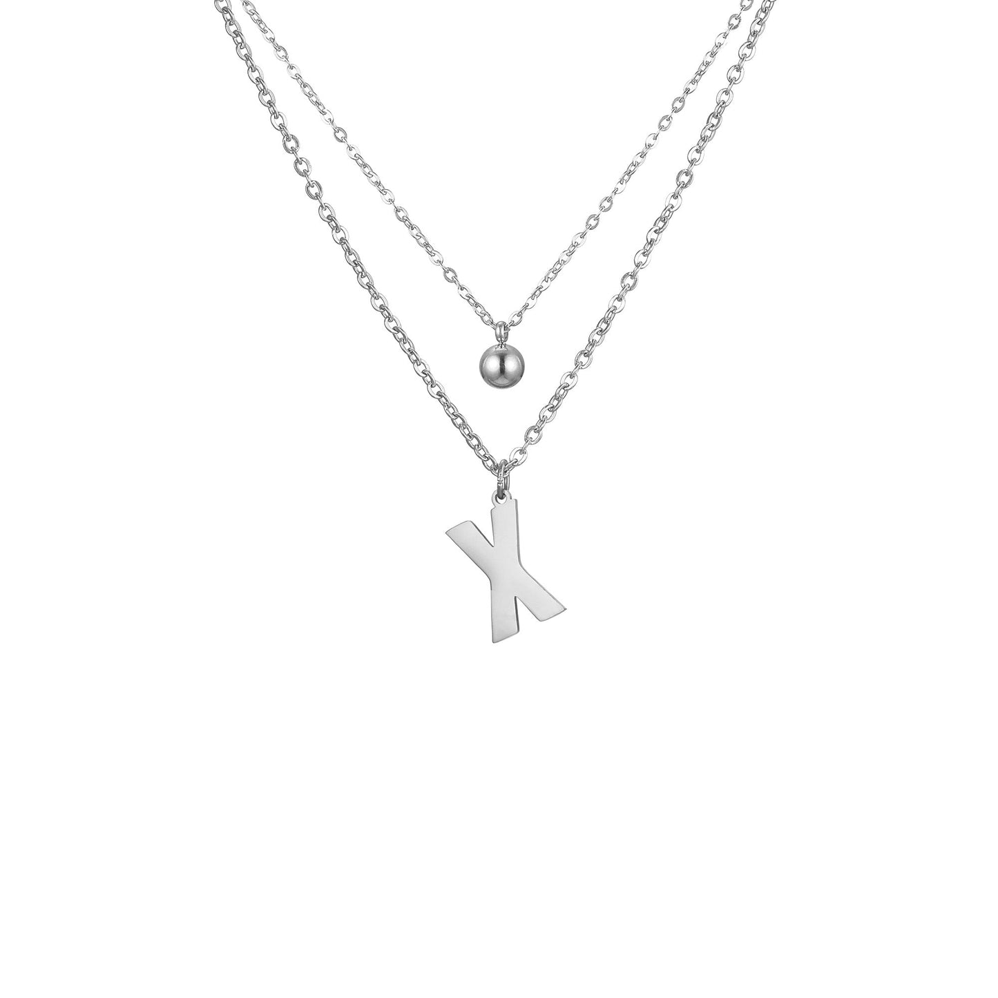 Letter Necklace with Charm