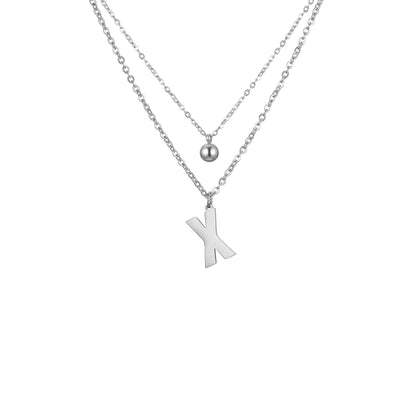 Letter Necklace with Charm