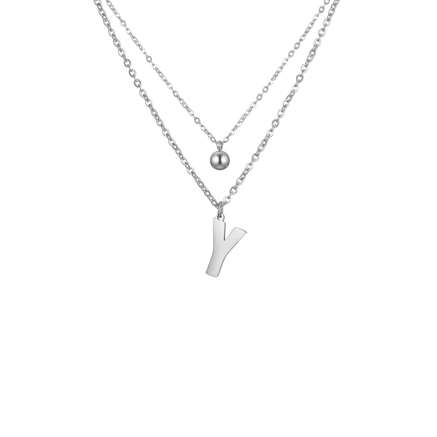 Letter Necklace with Charm