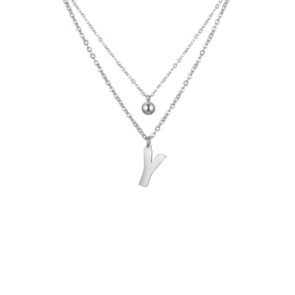 Letter Necklace with Charm