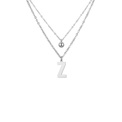Letter Necklace with Charm