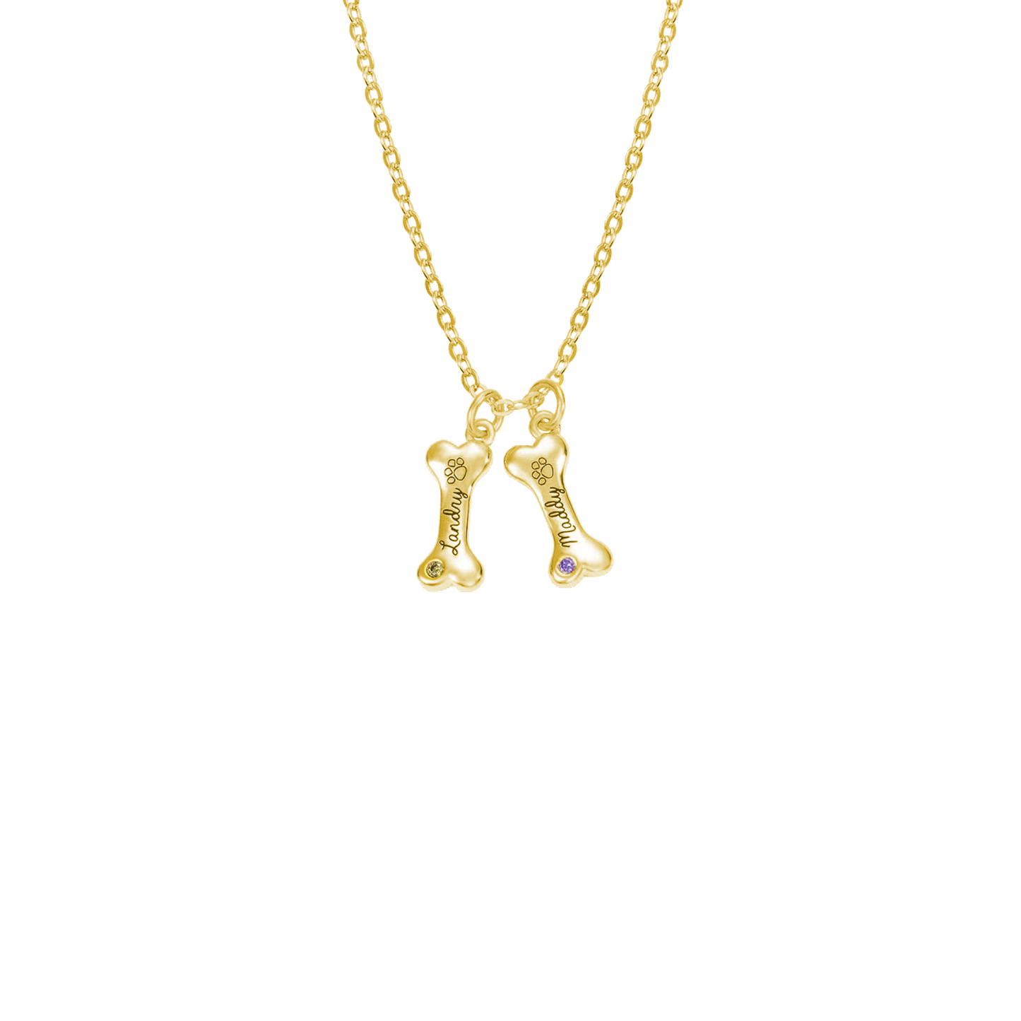 Customisable Dog Bone Necklace for Dog Lovers