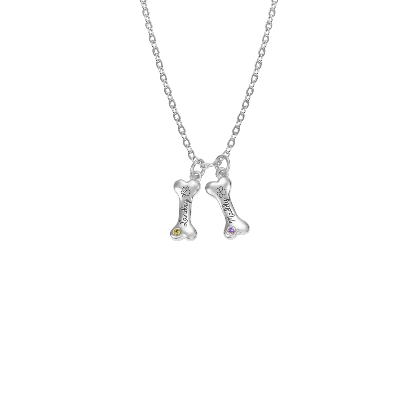 Customisable Dog Bone Necklace for Dog Lovers
