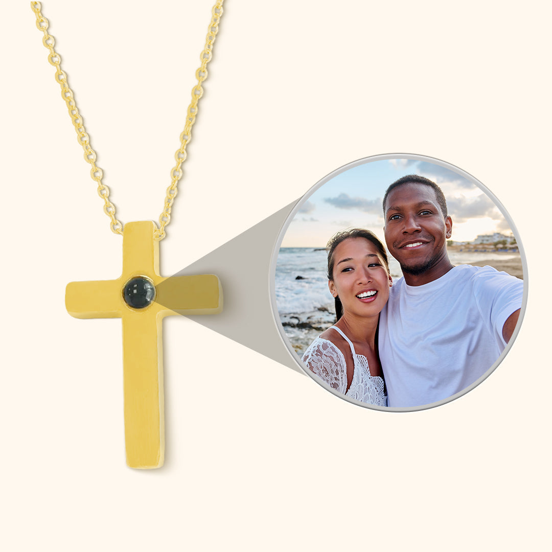 Customisable Cross Necklace with Projection