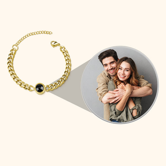 Personalised Cuban Projection Bracelet