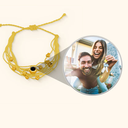 Personalised Photo Bracelet with Love Charms
