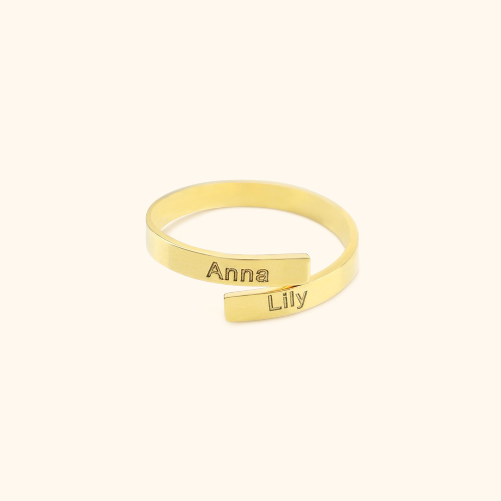 Double Kirographic Name Ring