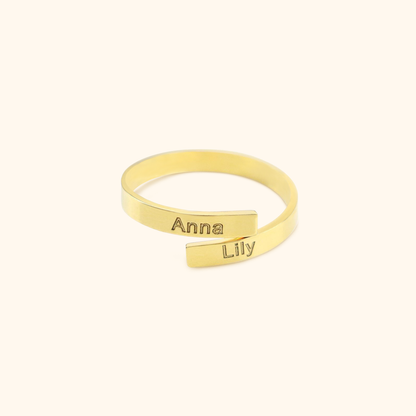 Double Kirographic Name Ring