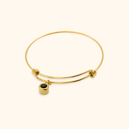Photo Projection Bracelet with Name Charm