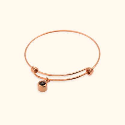 Photo Projection Bracelet with Name Charm