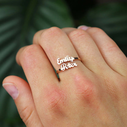 Luxurious Ring with Two Names