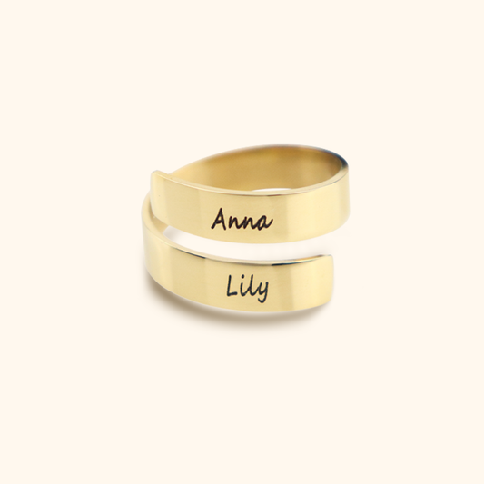 Elegant Ring with Two Names
