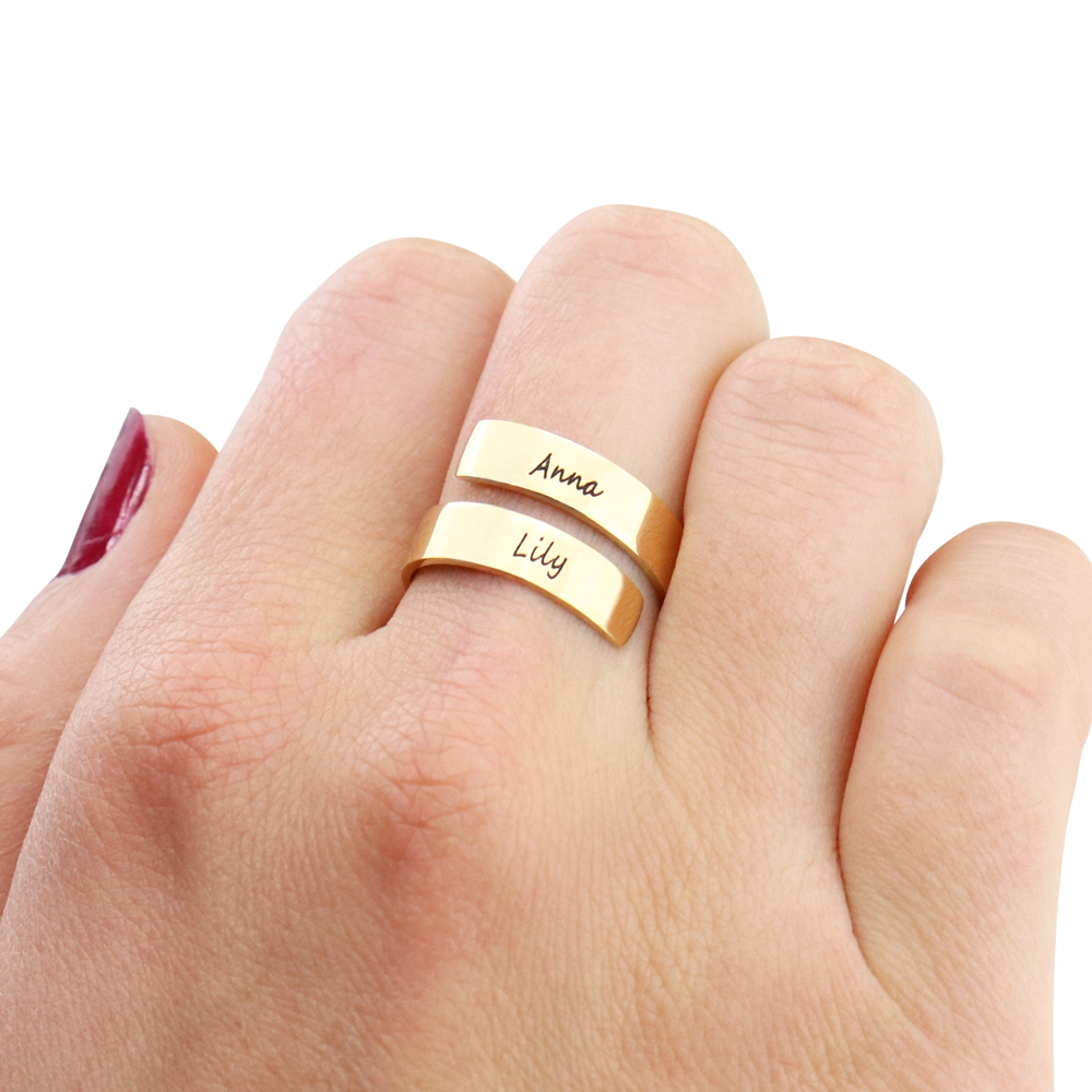 Elegant Ring with Two Names