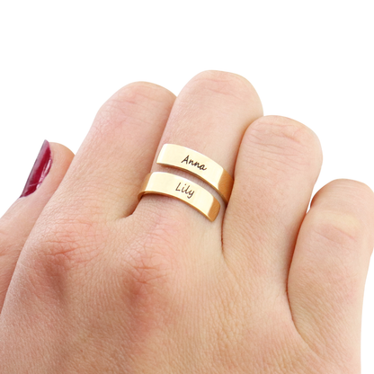 Elegant Ring with Two Names