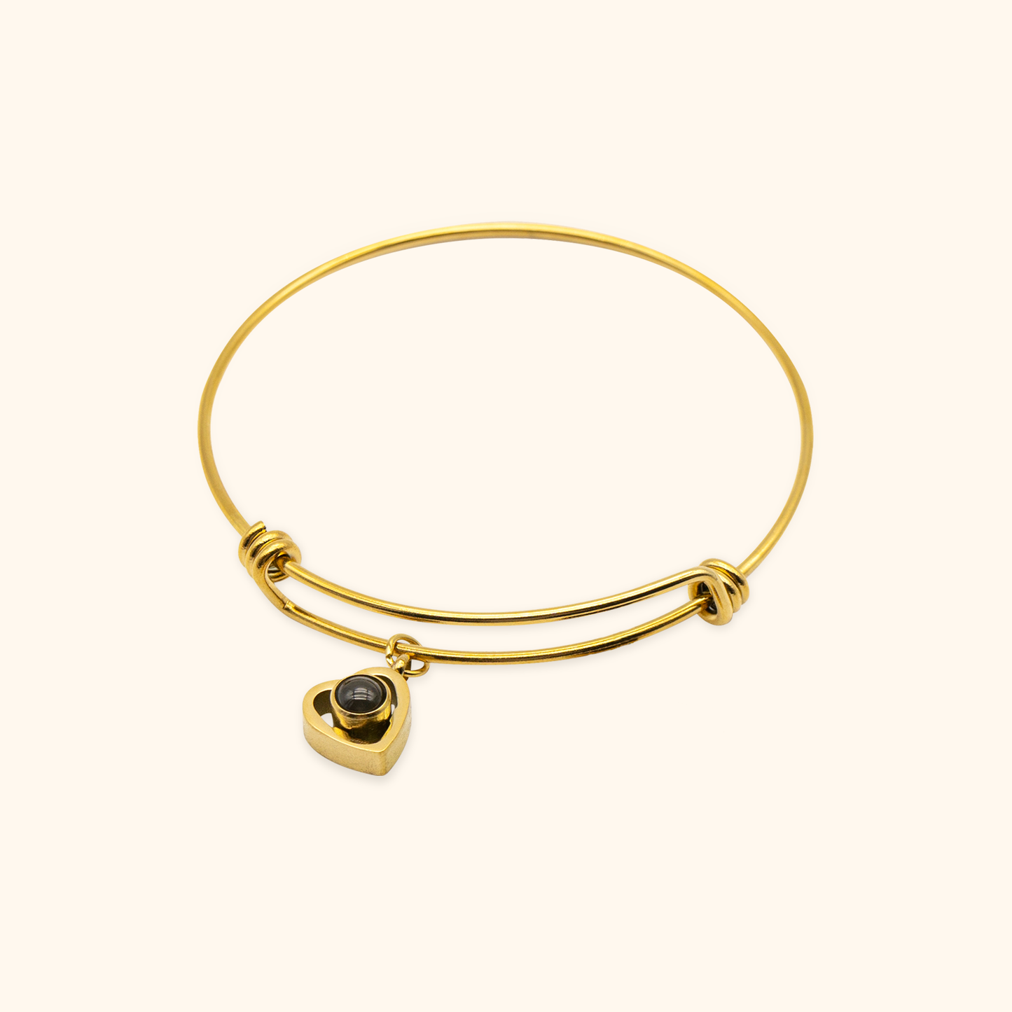 Photo Projection Bracelet with Name Charm