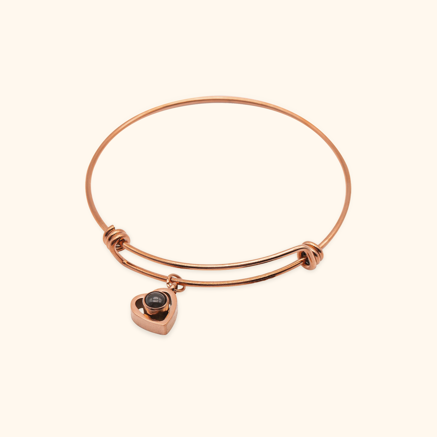Photo Projection Bracelet with Name Charm