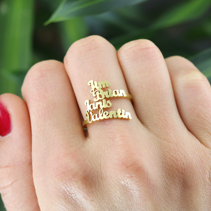 Luxurious Ring with Four Names