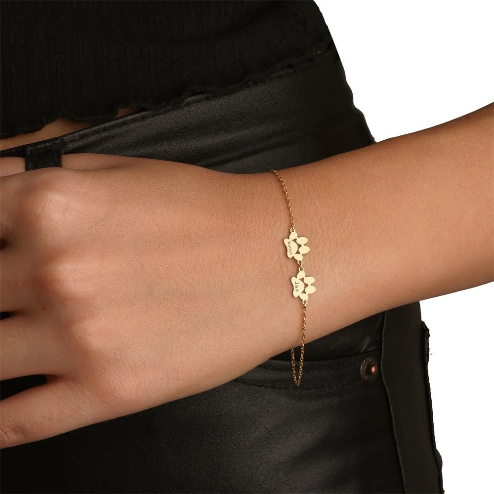 Customisable Paw Print Bracelet
