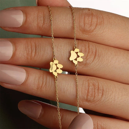 Customisable Paw Print Bracelet