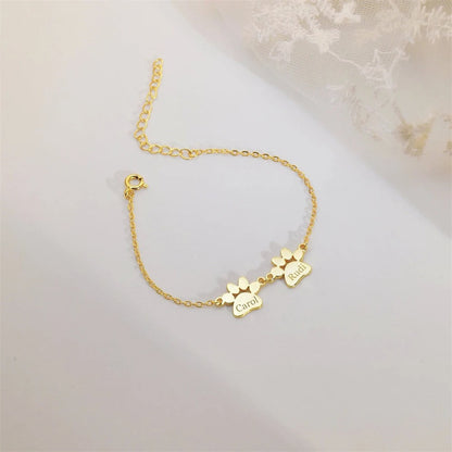 Customisable Paw Print Bracelet