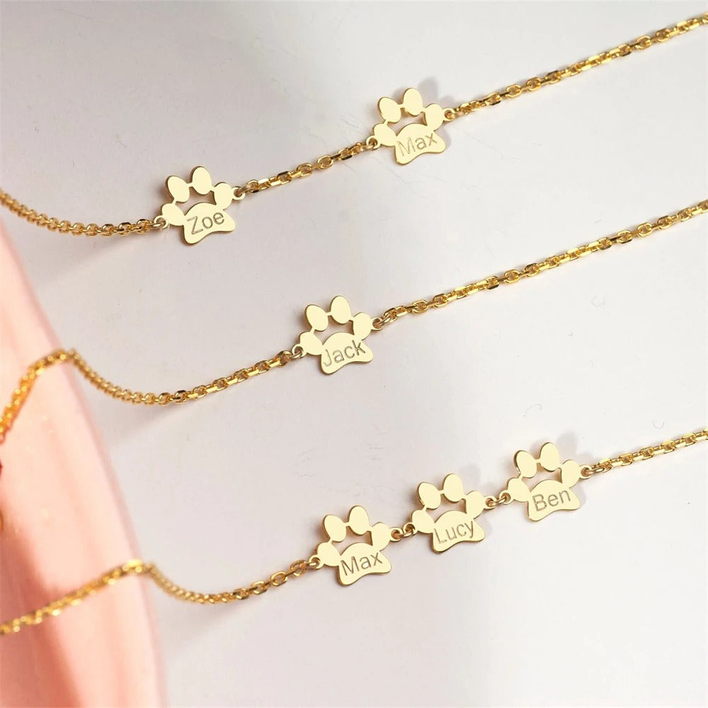 Customisable Paw Print Bracelet
