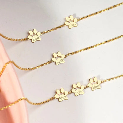 Customisable Paw Print Bracelet