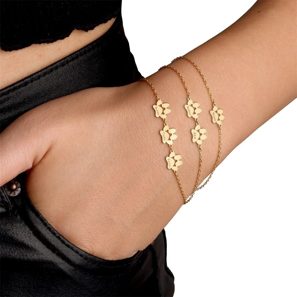 Customisable Paw Print Bracelet