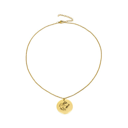 Necklace with Personalised Round Charm